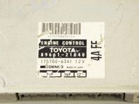 Toyota Carina E (T190) 1992-1997 Mootori juhtplokk (1.6 bensiin) Varuosa kood: 89661-21040
Lisamärkmed: 175100-6341