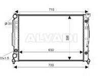 Audi A4 (B5) 1994-2001 JAHUTUSRADIAATOR JAHUTUSRADIAATOR mudelile AUDI A4 (B5) SDN/AVAN...