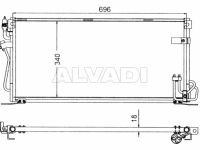 Mitsubishi Colt 1996-2003 konditsioneeri radiaator KONDITSIONEERI RADIAATOR mudelile MITSUBISHI CO...